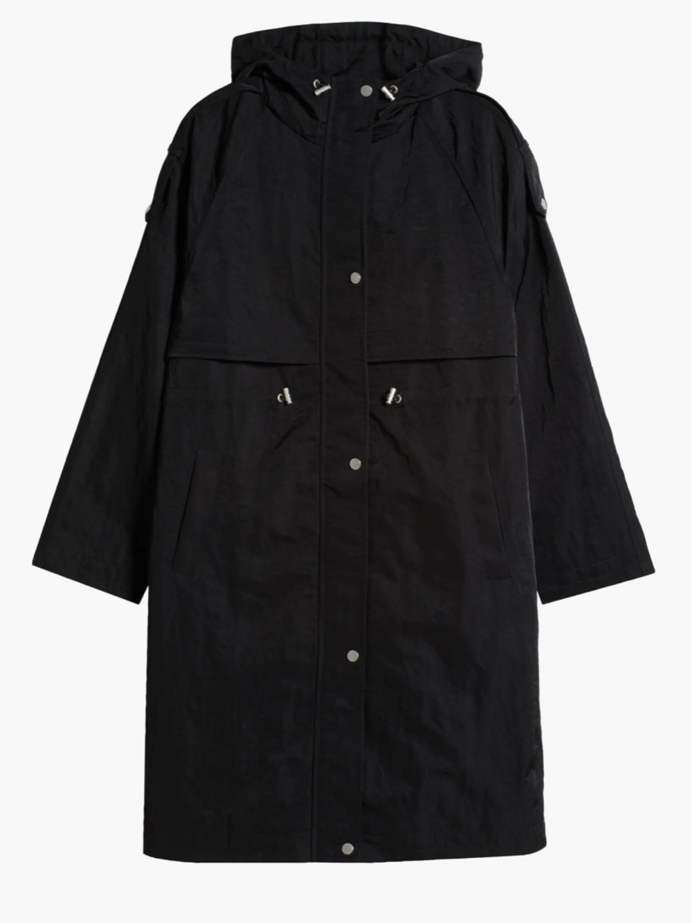 Avec Les Filles Black Hooded Utility Coat
